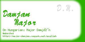 damjan major business card